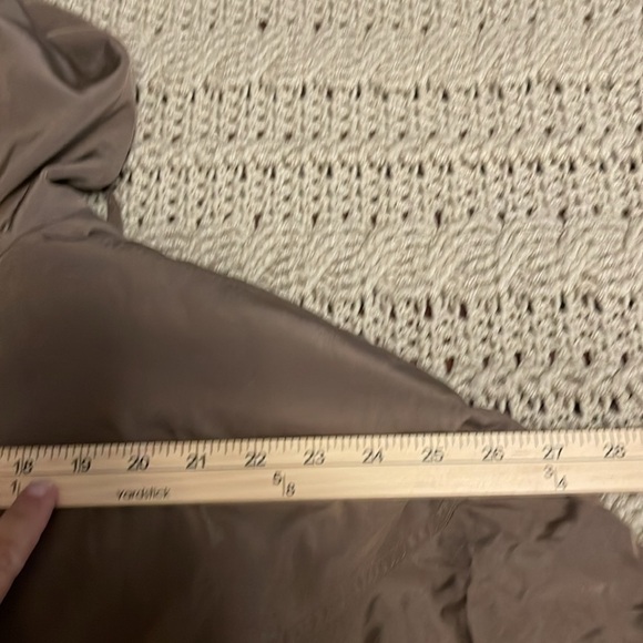 A2B hooded hip length removal lined coat, drawstring, waist women’s sz 1X Brown - Picture 15 of 16